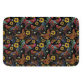 Embroidery Rooster Pattern Print Indoor Door Mat