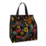 Embroidery Rooster Pattern Print Insulated Lunch Tote