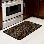 Embroidery Rooster Pattern Print Kitchen Mat