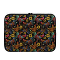 Embroidery Rooster Pattern Print Laptop Sleeve