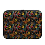 Embroidery Rooster Pattern Print Laptop Sleeve