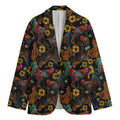 Embroidery Rooster Pattern Print Men's Blazer