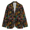 Embroidery Rooster Pattern Print Men's Blazer