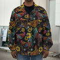 Embroidery Rooster Pattern Print Men's Shirt Jacket
