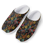 Embroidery Rooster Pattern Print Mesh Casual Shoes