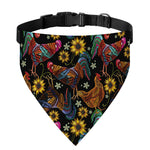 Embroidery Rooster Pattern Print Over The Collar Dog Bandana