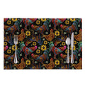 Embroidery Rooster Pattern Print Placemat