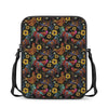 Embroidery Rooster Pattern Print Rectangular Crossbody Bag