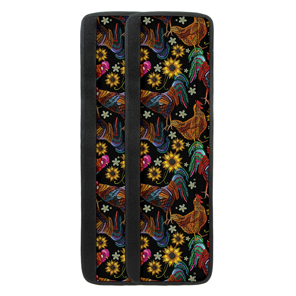 Embroidery Rooster Pattern Print Refrigerator Handle Covers