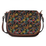 Embroidery Rooster Pattern Print Saddle Bag
