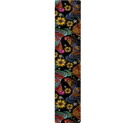 Embroidery Rooster Pattern Print Table Runner