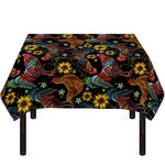 Embroidery Rooster Pattern Print Tablecloth