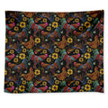 Embroidery Rooster Pattern Print Tapestry