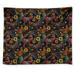 Embroidery Rooster Pattern Print Tapestry