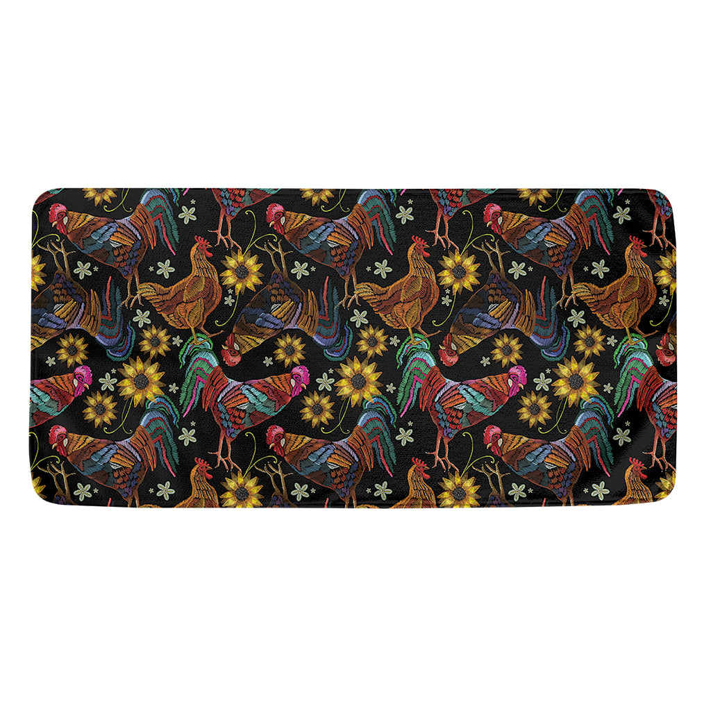 Embroidery Rooster Pattern Print Towel