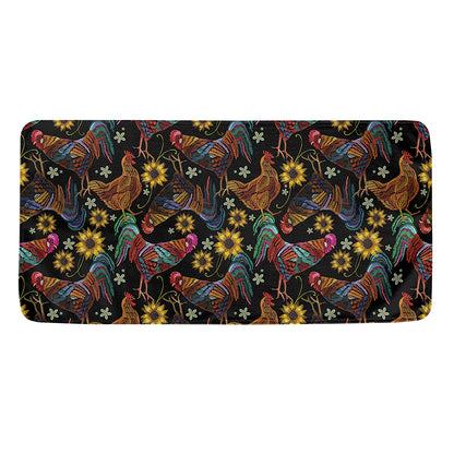 Embroidery Rooster Pattern Print Towel