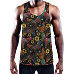 Embroidery Rooster Pattern Print Training Tank Top