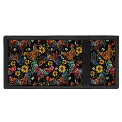 Embroidery Rooster Pattern Print Trifold Wallet