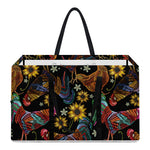 Embroidery Rooster Pattern Print Utility Tote Bag