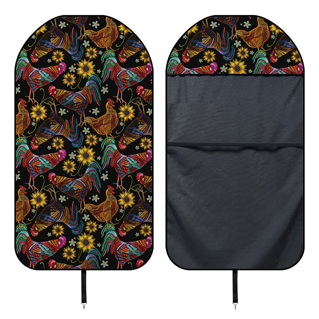 Embroidery Rooster Pattern Print Waterproof Car Seat Cover