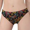 Embroidery Rooster Pattern Print Women's Panties