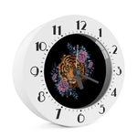 Embroidery Tiger And Flower Print Alarm Clock