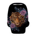 Embroidery Tiger And Flower Print Baby Seat Cover