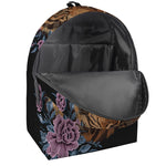 Embroidery Tiger And Flower Print Backpack