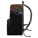 Embroidery Tiger And Flower Print Backpack