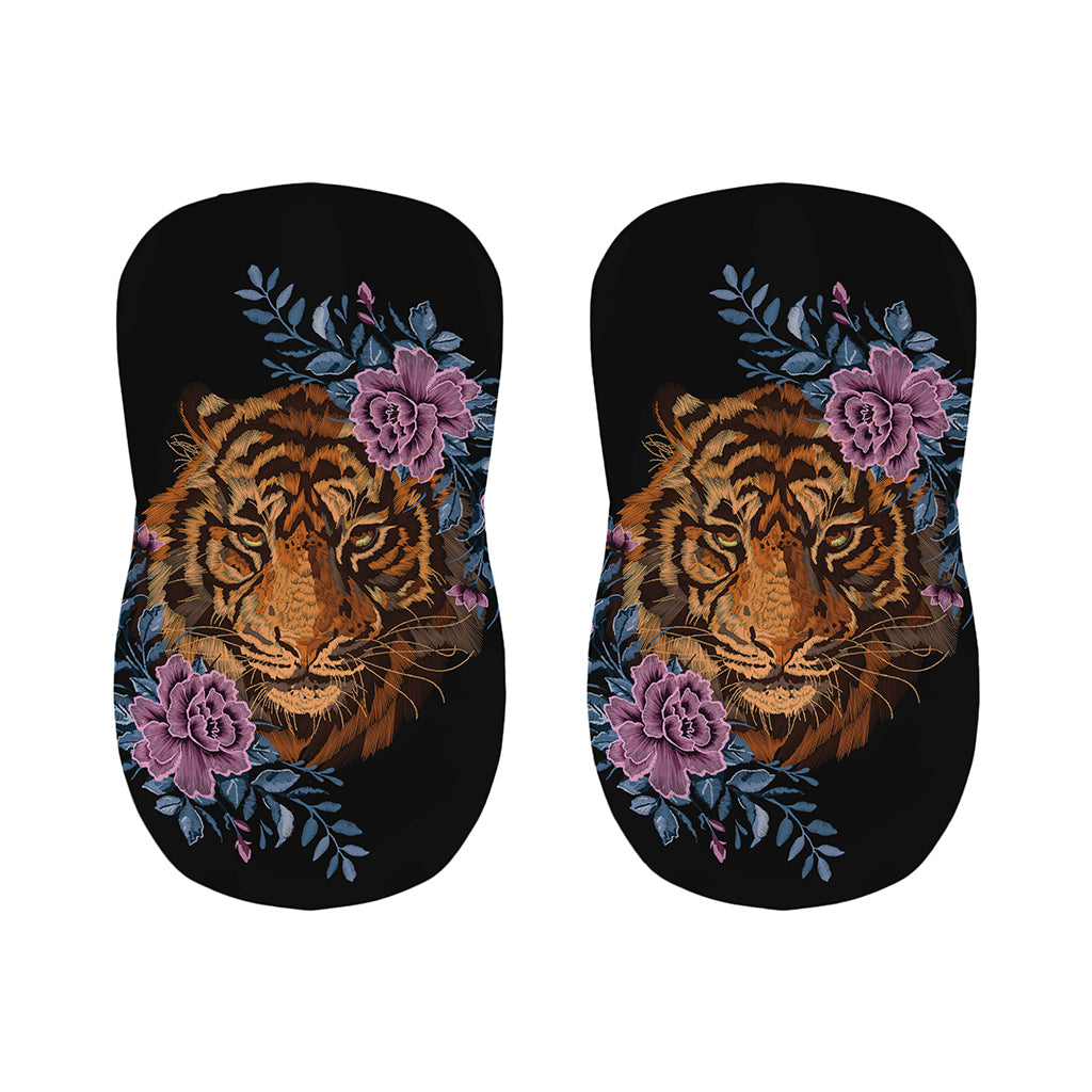 Embroidery Tiger And Flower Print Bar Stool Covers