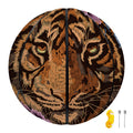 Embroidery Tiger And Flower Print Basketball