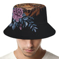Embroidery Tiger And Flower Print Bucket Hat