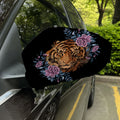 Embroidery Tiger And Flower Print Car Side Mirror Covers