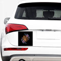Embroidery Tiger And Flower Print Car Sticker