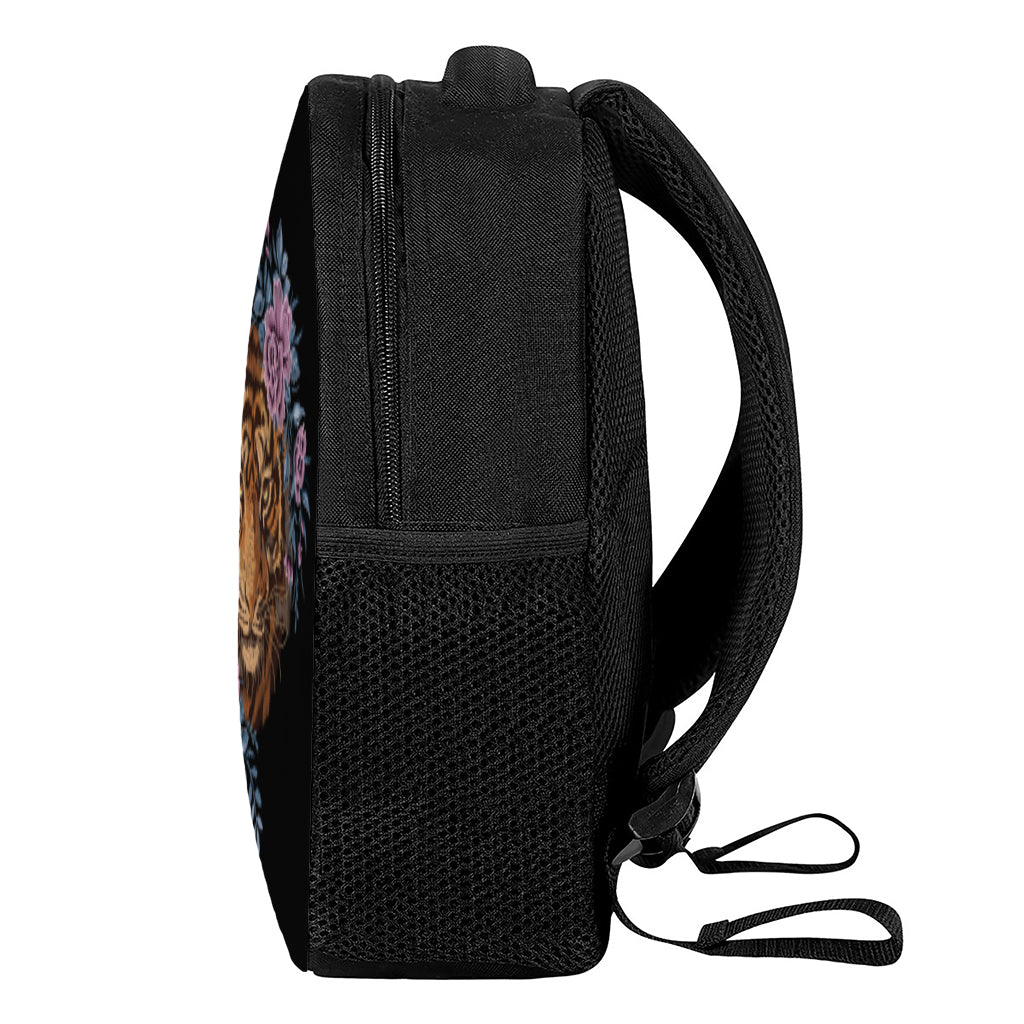 Embroidery Tiger And Flower Print Casual Backpack