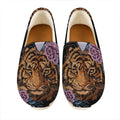 Embroidery Tiger And Flower Print Casual Shoes