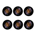 Embroidery Tiger And Flower Print Coaster Set