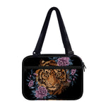 Embroidery Tiger And Flower Print Double Strap Bible Bag