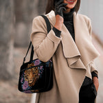 Embroidery Tiger And Flower Print Double Strap Bible Bag