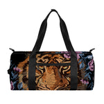 Embroidery Tiger And Flower Print Gym Bag
