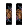 Embroidery Tiger And Flower Print Handle Covers