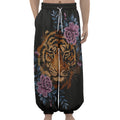 Embroidery Tiger And Flower Print Lantern Pants