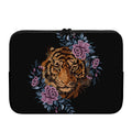 Embroidery Tiger And Flower Print Laptop Sleeve