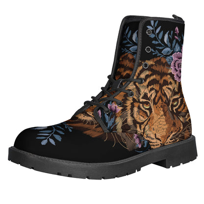 Embroidery Tiger And Flower Print Backpack
