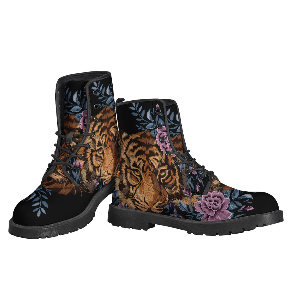 Embroidery Tiger And Flower Print Backpack