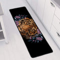 Embroidery Tiger And Flower Print Long Kitchen Mat