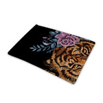 Embroidery Tiger And Flower Print Pet Cooling Mat Cover