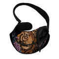 Embroidery Tiger And Flower Print Pet Sling Carrier