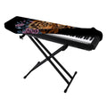 Embroidery Tiger And Flower Print Piano Keyboard Cover