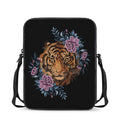 Embroidery Tiger And Flower Print Rectangular Crossbody Bag